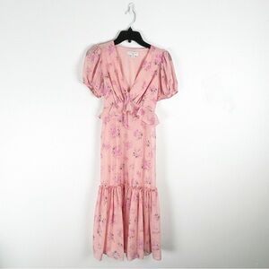 LOVESHACKFANCY x Target Fleur Ruffle Sheer Short Sleeves Lined Dress, Size 2